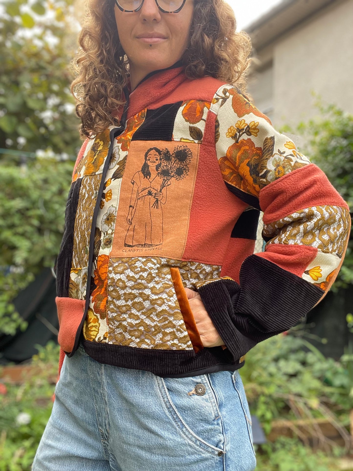 Veste Mazette patchwork - collab la Patchographie et Clapotis Sauvage