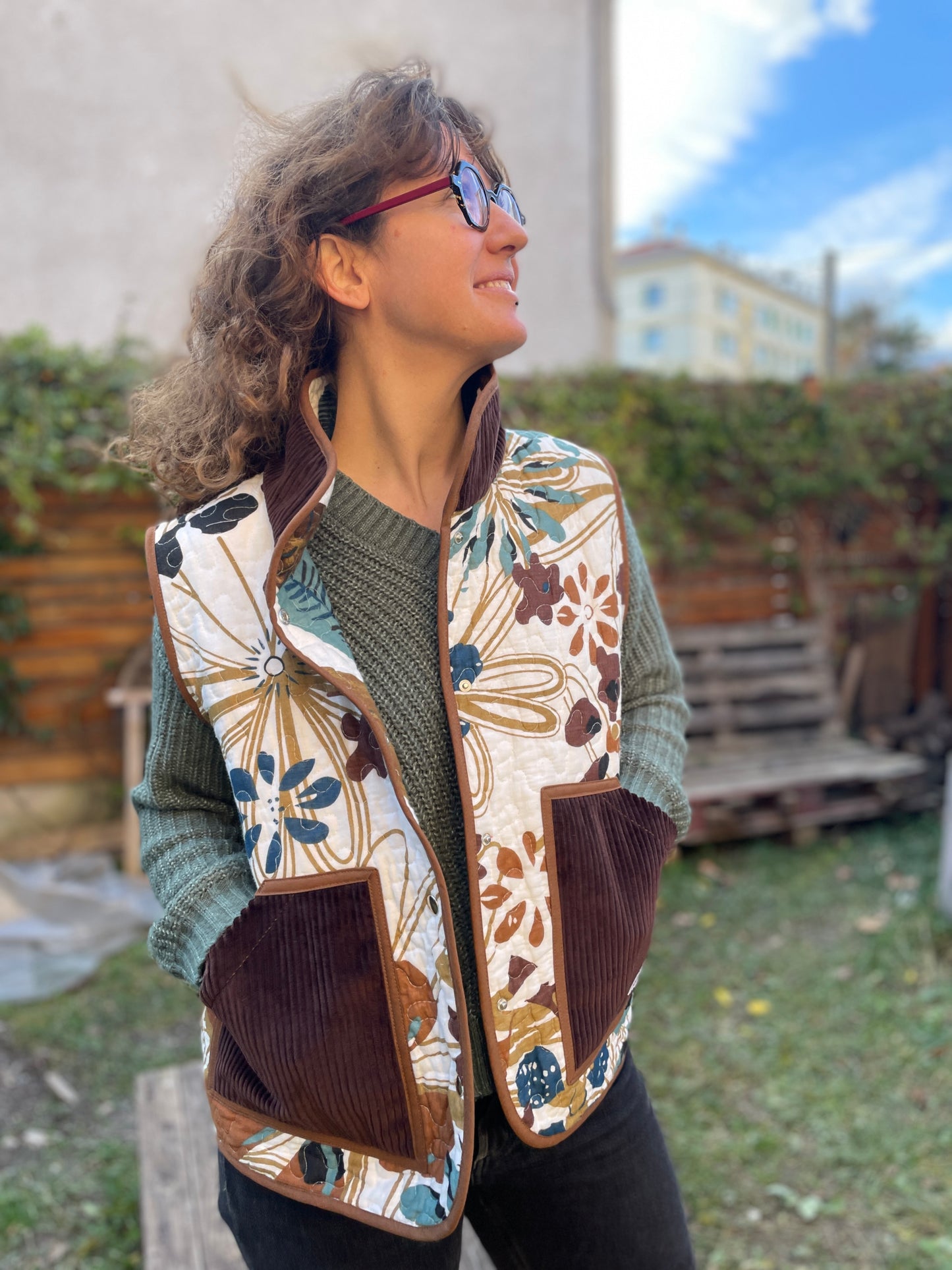 Veste Mazette : dessus de lit option sans manches