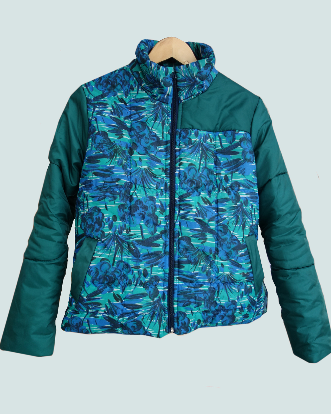 Doudoune Vert et Bleu