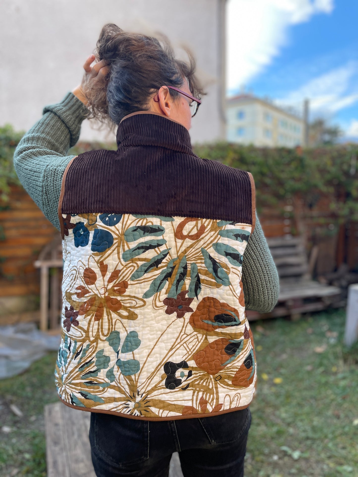 Veste Mazette : dessus de lit option sans manches