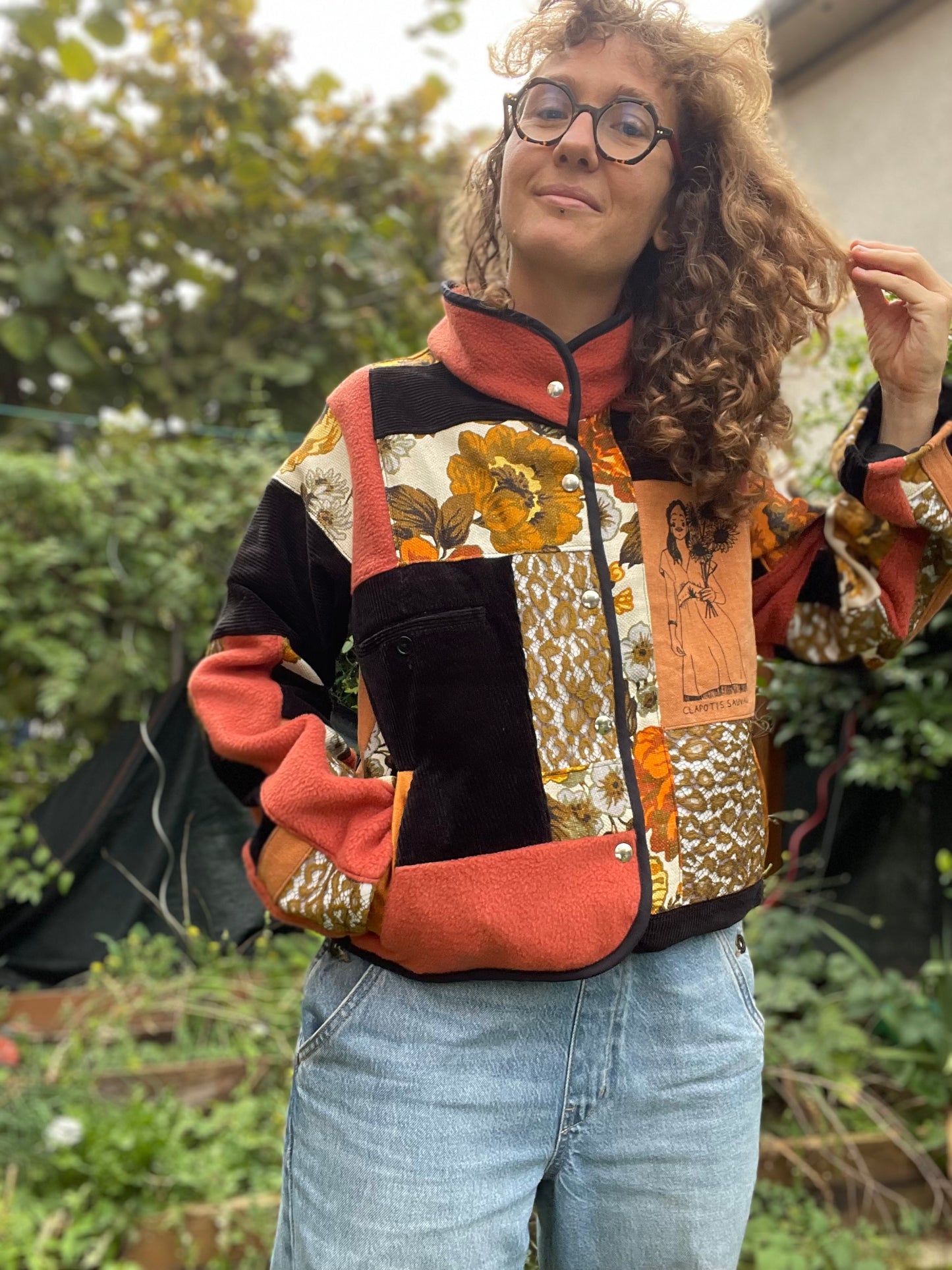 Veste Mazette patchwork - collab la Patchographie et Clapotis Sauvage