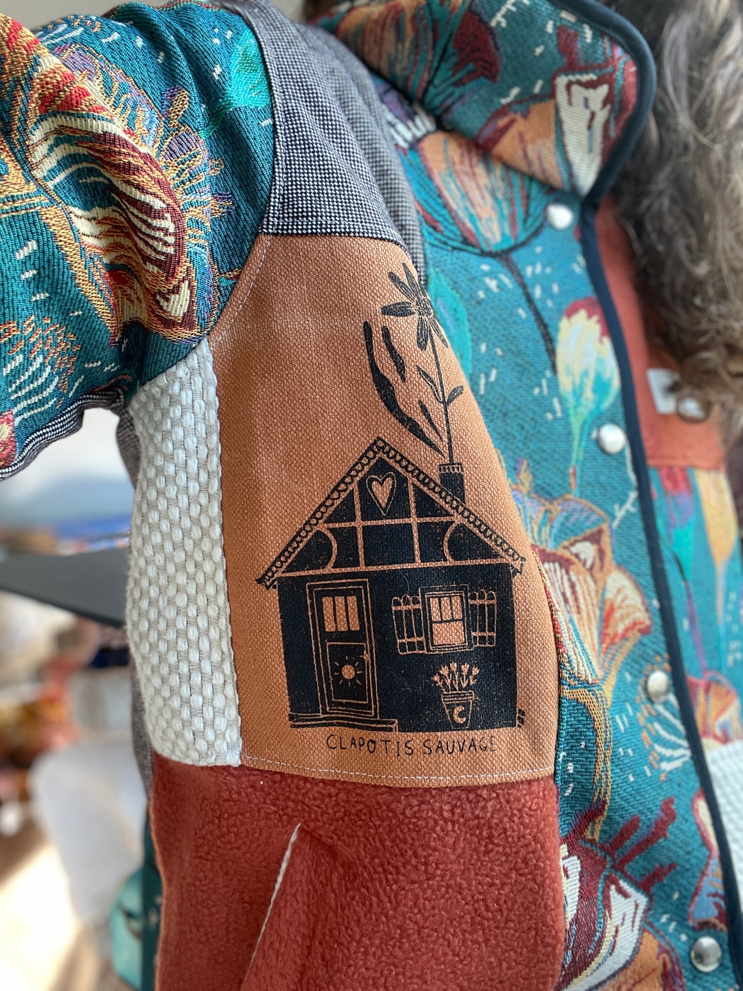 Veste Mazette patchwork - collab la Patchographie et Clapotis Sauvage