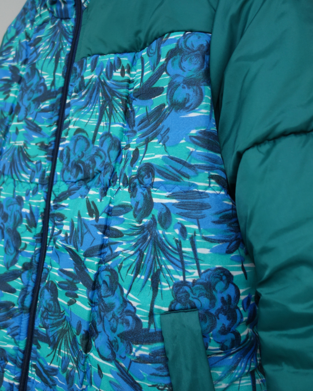 Doudoune Vert et Bleu