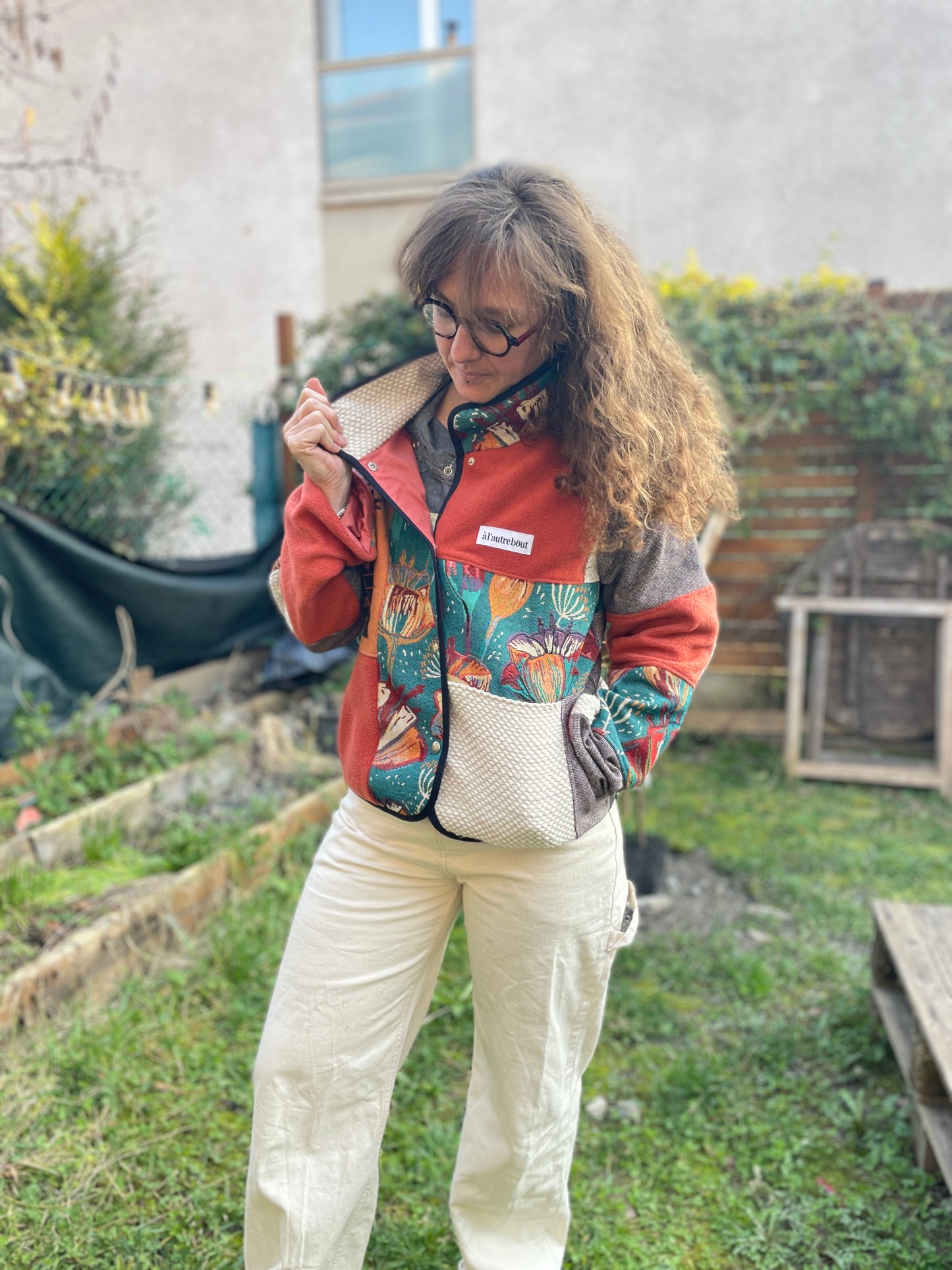 Veste Mazette patchwork - collab la Patchographie et Clapotis Sauvage