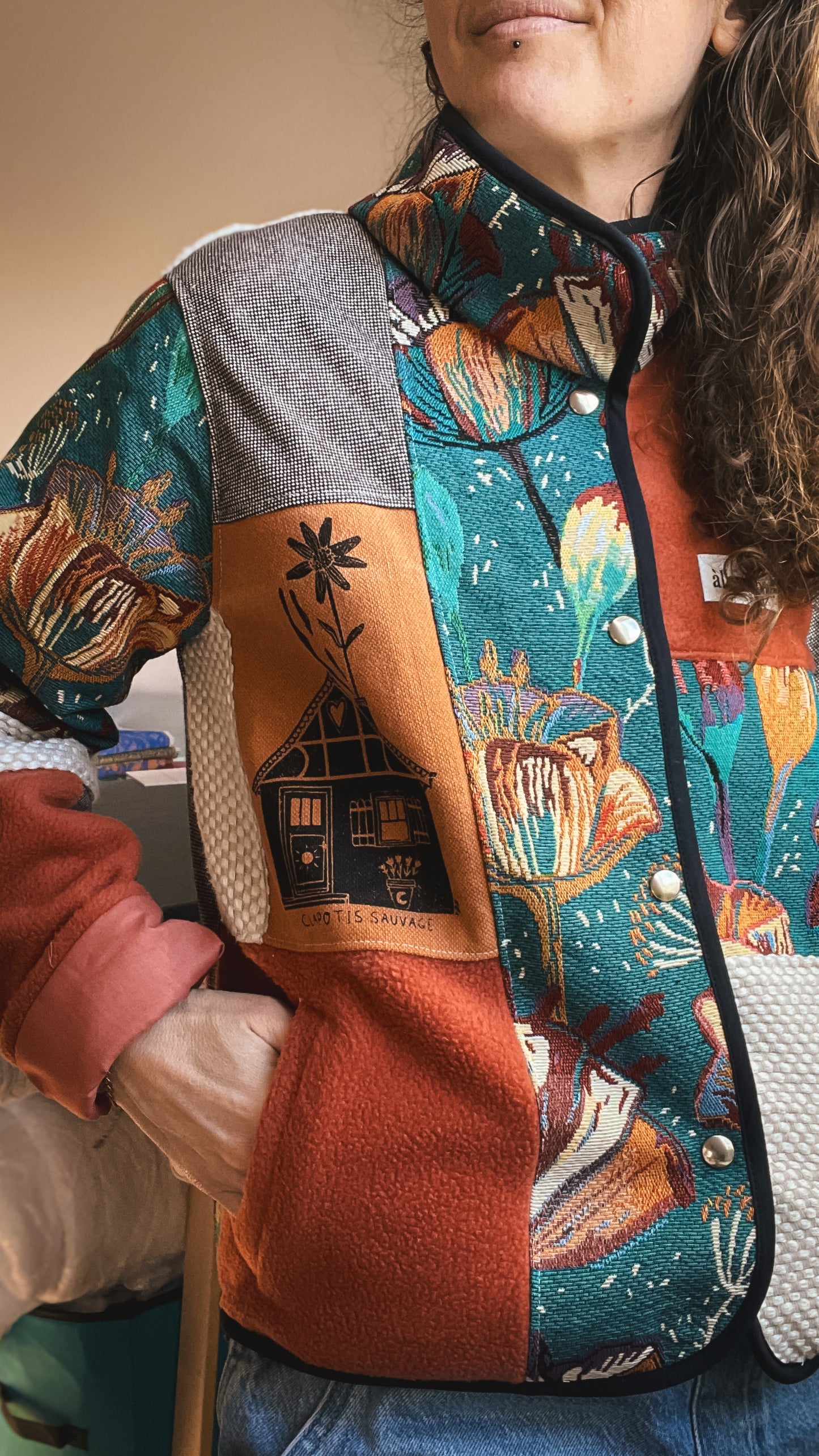 Veste Mazette patchwork - collab la Patchographie et Clapotis Sauvage