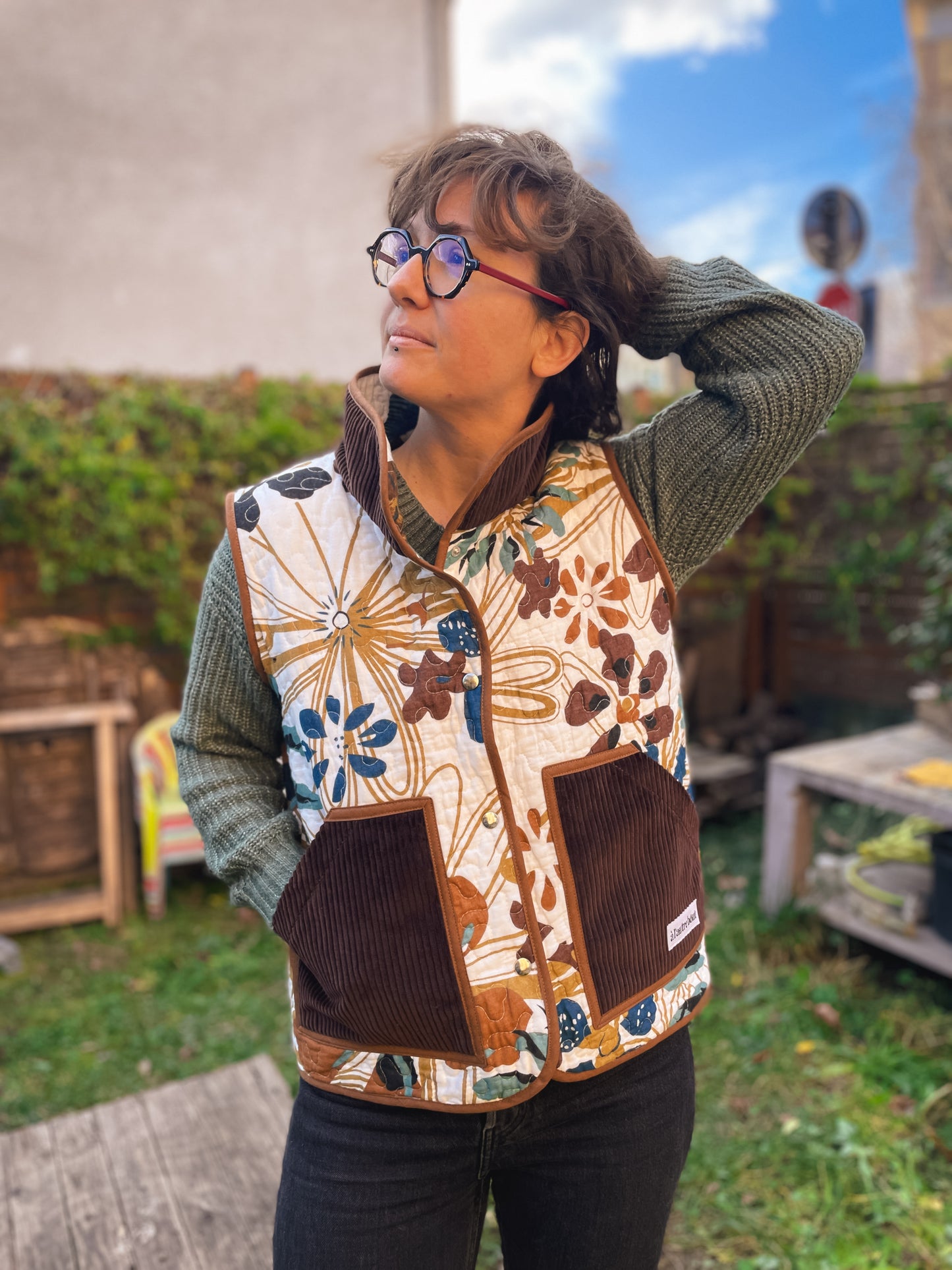 Veste Mazette : dessus de lit option sans manches