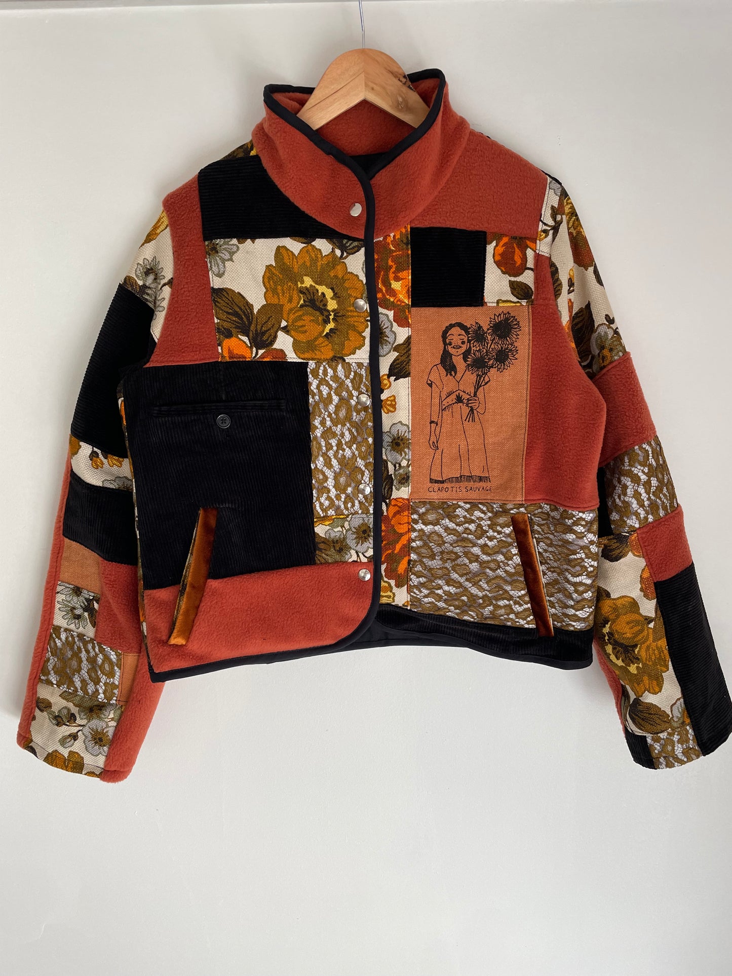 Veste Mazette patchwork - collab la Patchographie et Clapotis Sauvage