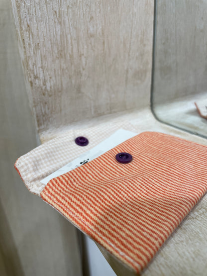 Porte carte - traits orangés