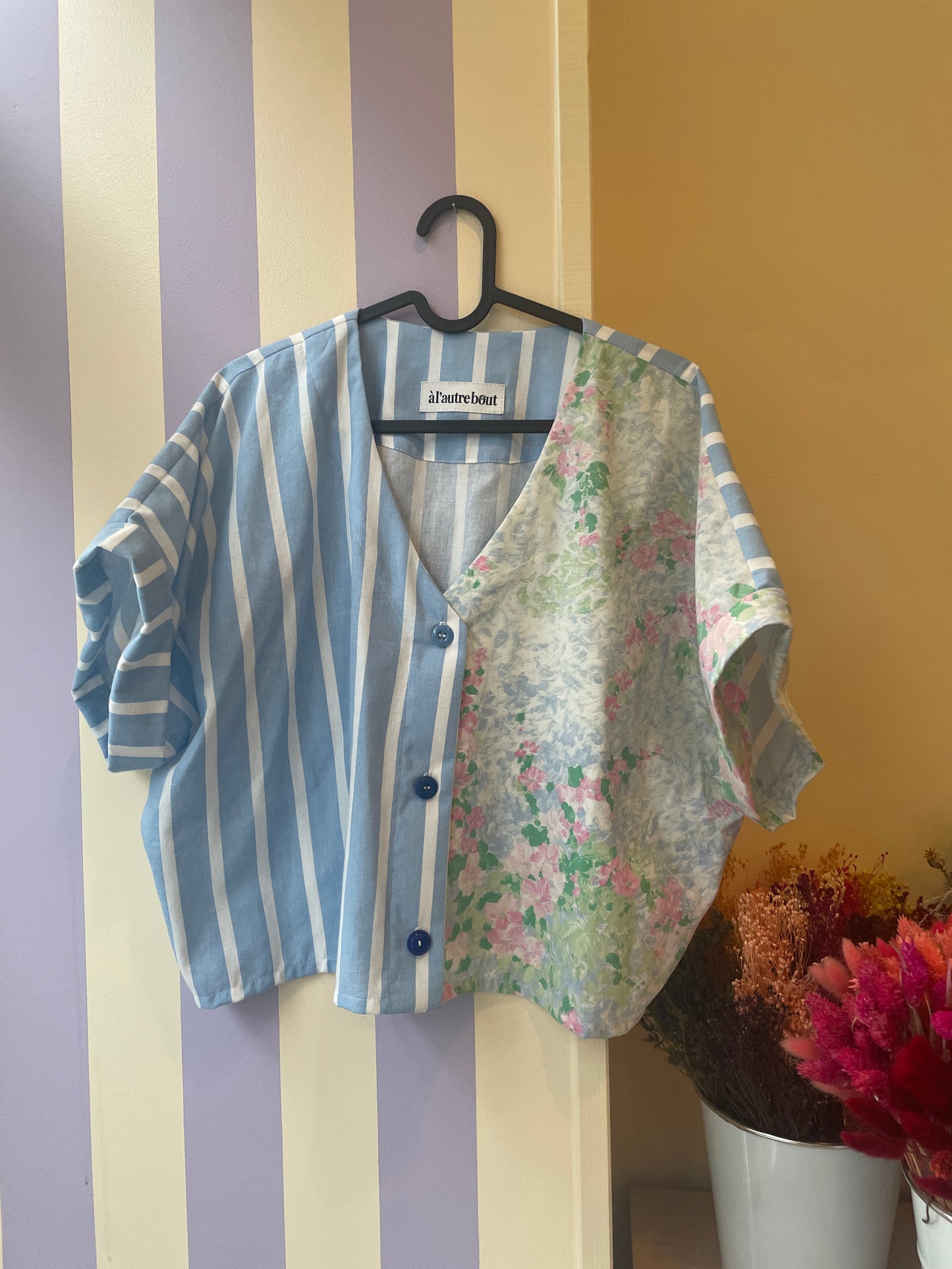 Blouse - Aquarelle et rayures