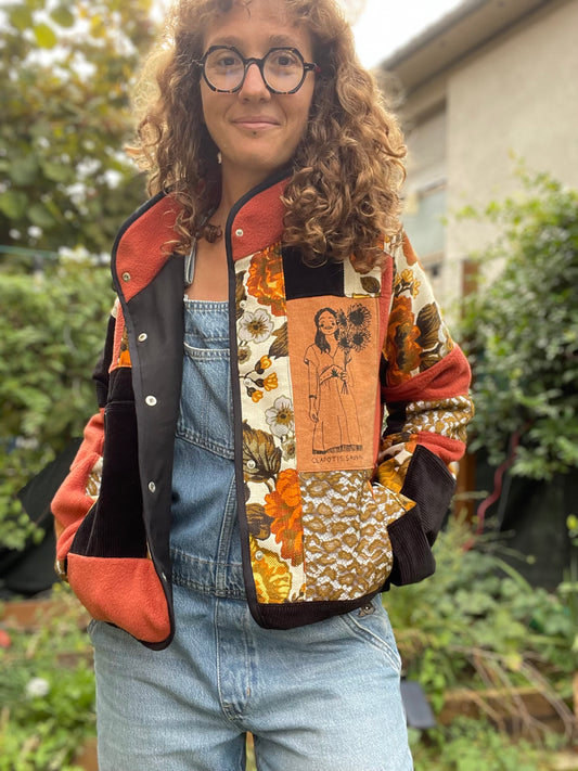 Veste Mazette patchwork - collab la Patchographie et Clapotis Sauvage
