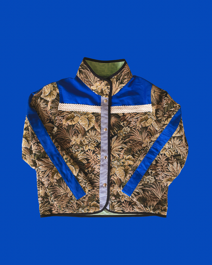 Veste Mazette : tapisserie et bleu de travail
