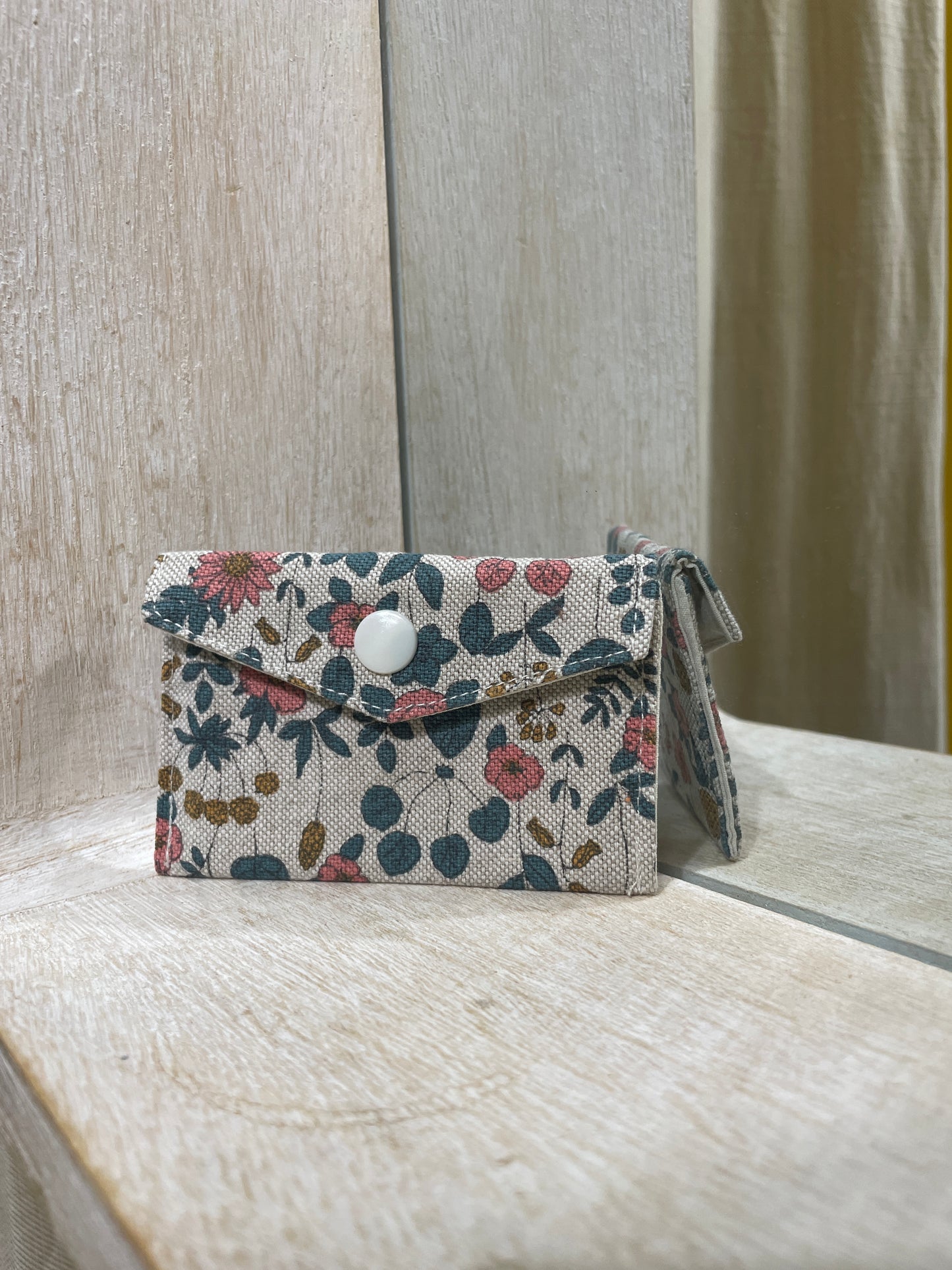 Porte carte - douceur de fleurs