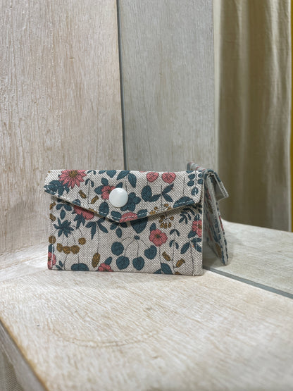 Porte carte - douceur de fleurs