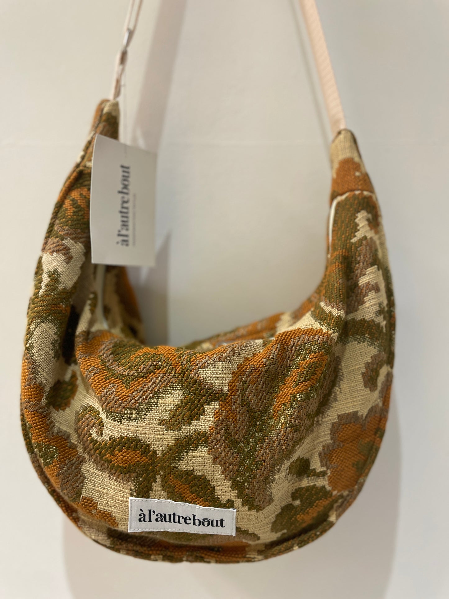 Sac demi lune - tapisserie vintage