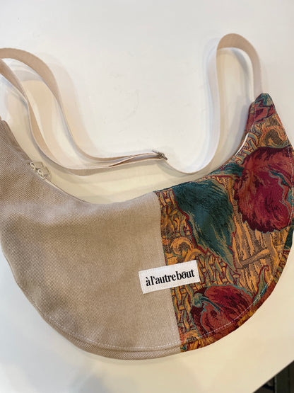 Sac demi lune - rideau et jean’s beige