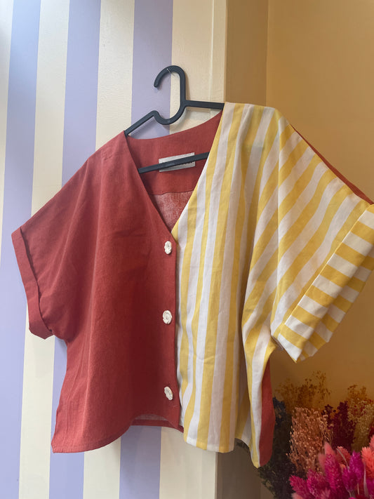 Blouse - Rayures jaunes