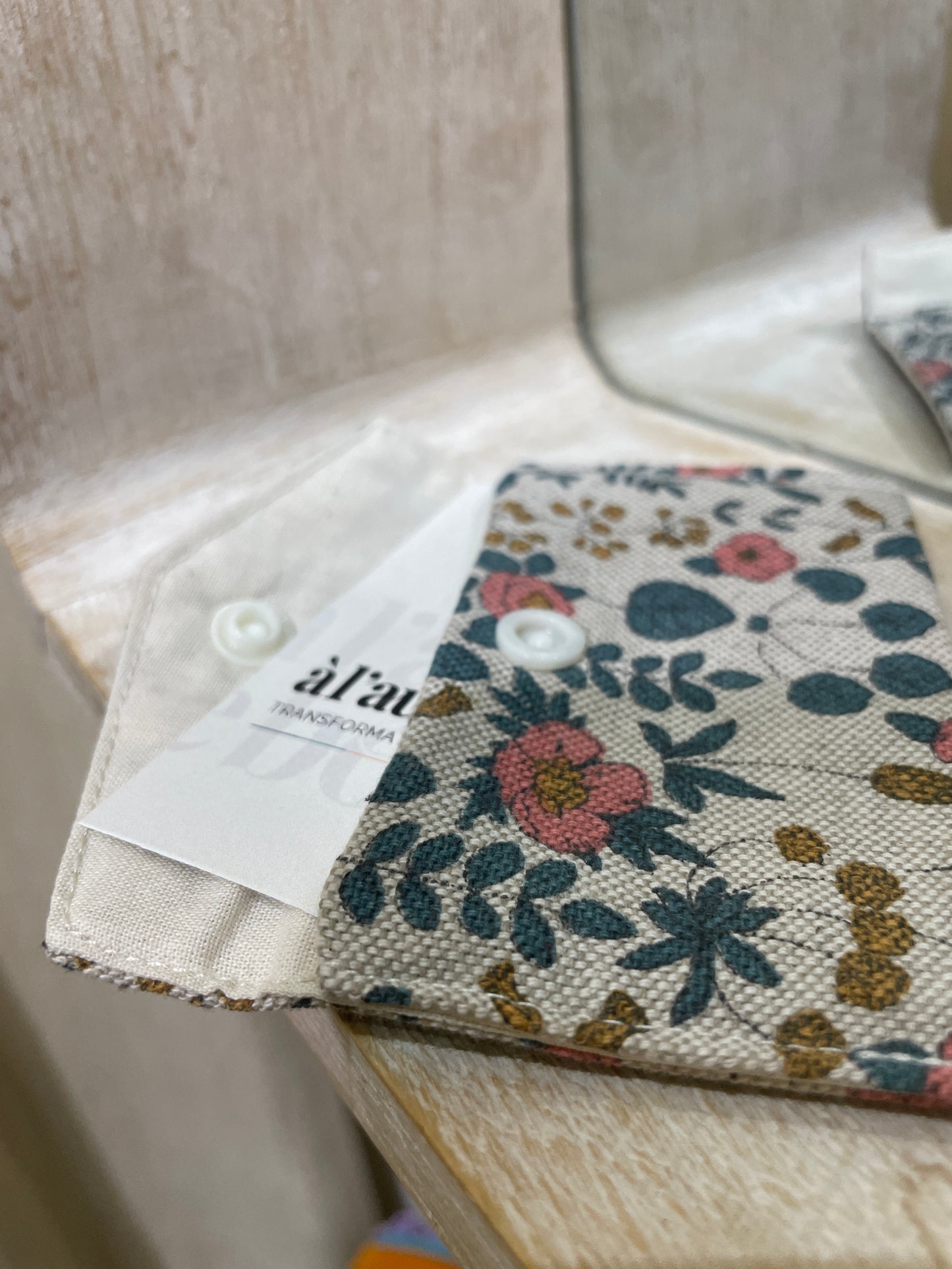 Porte carte - douceur de fleurs