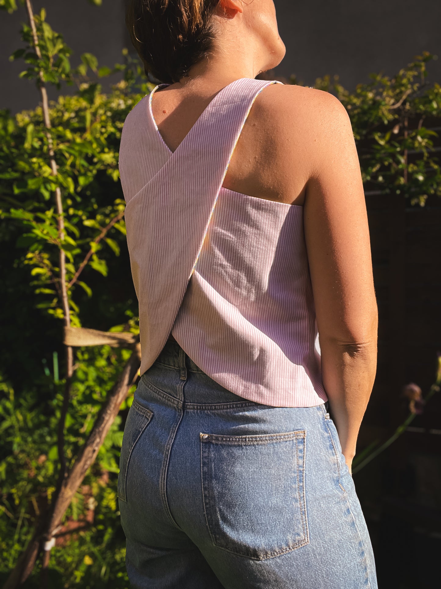 Top Girafes - Reversible, Dos croisé