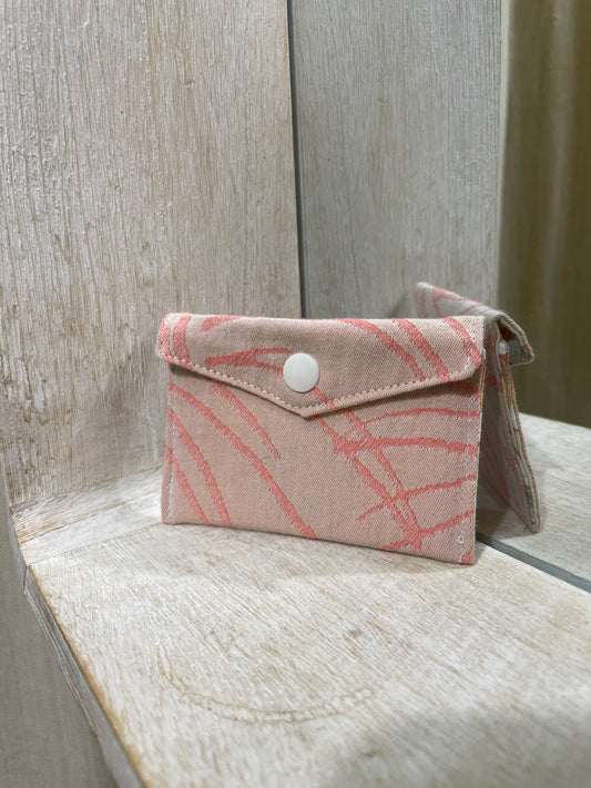 Porte carte - douceur rosée