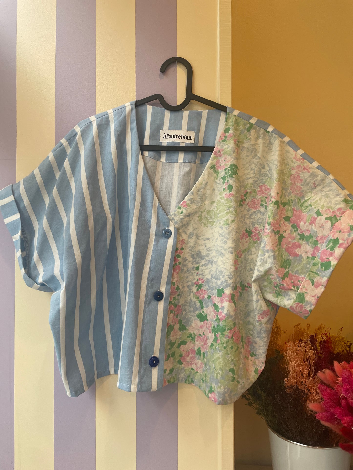 Blouse - Aquarelle et rayures