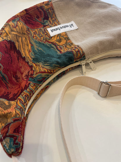 Sac demi lune - rideau et jean’s beige