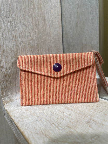 Porte carte - traits orangés