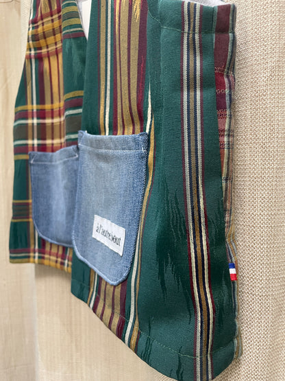 Gilet - nappe tartan kaki