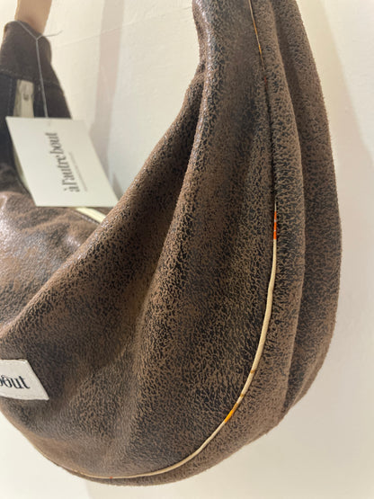 Sac demi lune - housse de canapé marron