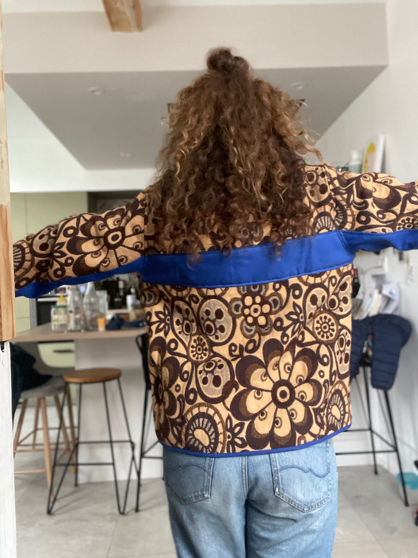 Veste Mazette : couverture vintage et bleu de travail