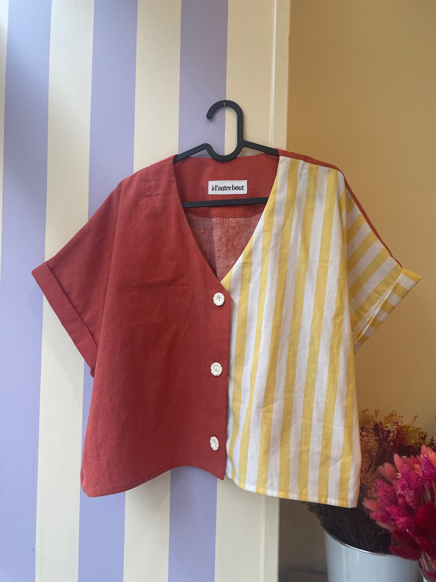 Blouse - Rayures jaunes